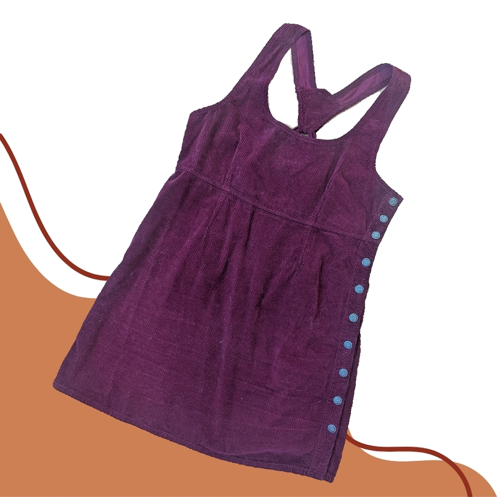 AEO Maroon Corduroy Babydoll Dress